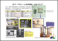 圧力・バキューム両用開放安全バルブ