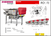 DIEMMEの除梗破砕機  